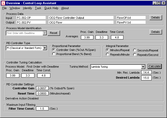 Calculating Controller Tuning