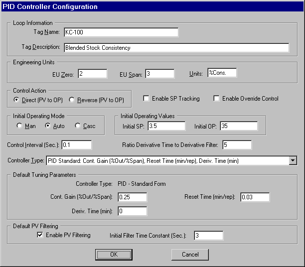 Control Loop Configuration